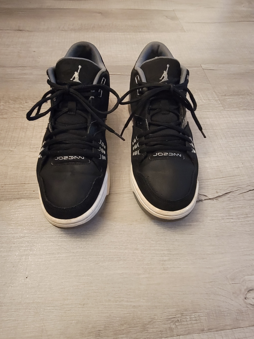 Jordan Black and White Low-Top Sneakers